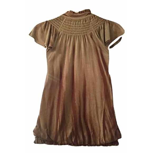 ONE WORLD Sz M Bohemian Tie Dye Blouse Cap Sleeves - Picture 2 of 4